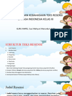 Struktur Dan Kebahasaan Teks Resensi