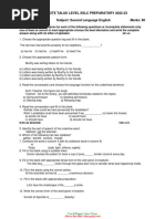 10th STD SL English Taluk Level Preparatory Paper 2023 by Hosakote