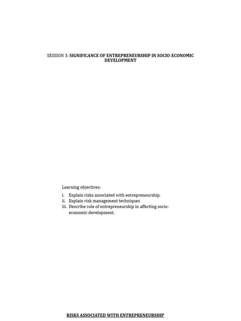 Session 3q Pdf Entrepreneurship Economic Growth