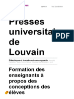 Didactiques Et Formation Des Enseignants - Formation Des Enseignants À Propos Des Conceptions Des Élèves - Presses Universitaires de Louvain