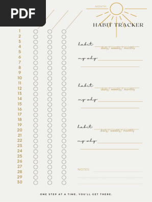 Monthly Habit Tracker
