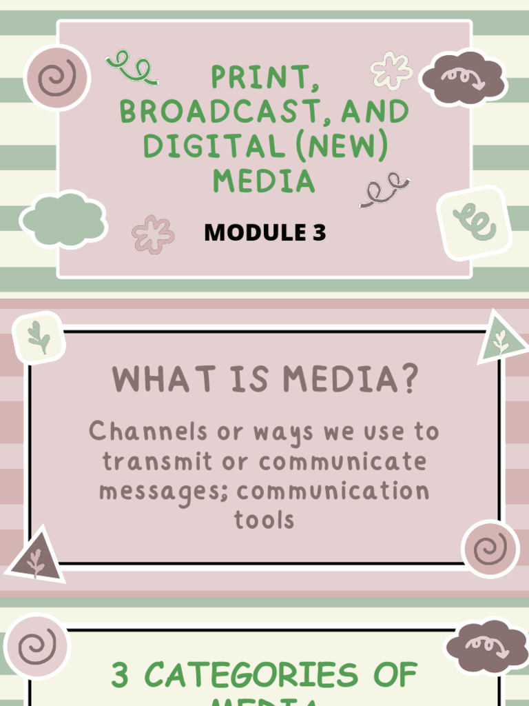 Module 3 Types of Media | PDF