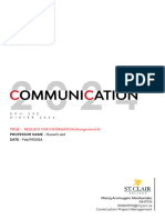 COMMUNICATION (Assignment 4) - CPM 230