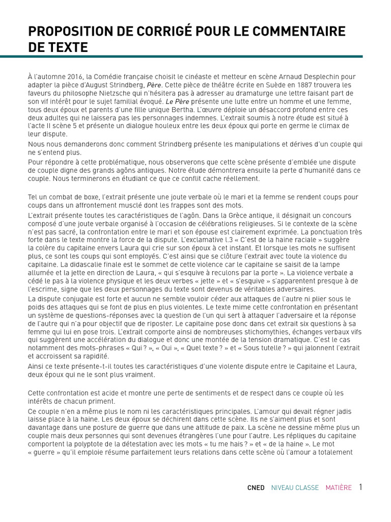 comment trouver une problematique dans un commentaire de texte