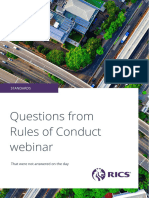 Further Insights From The Rules of Conduct Webinar