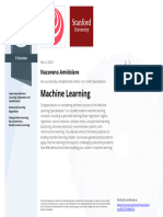 Nazareno Amidolare, Stanford Online, Machine Learning
