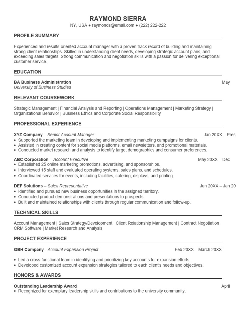 306 Fillable Resume Template PDF Résumé Marketing
