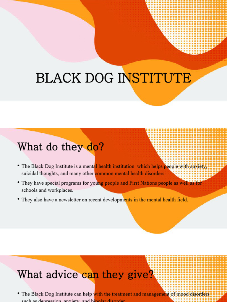 Black Dog Institute | PDF | Self-Improvement | Lifestyle