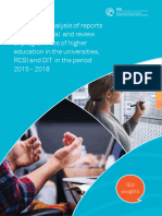 A Thematic Analysis of Reports On The Approval and Review of Programmes of Higher Education in The Universities Rcsi and Dit in The Period 2015 2018