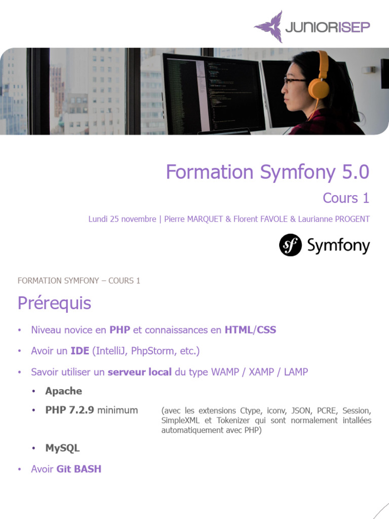 Formation Symfony 5.0 : Cours 1 | PDF | Modèle-vue-contrôleur | PHP