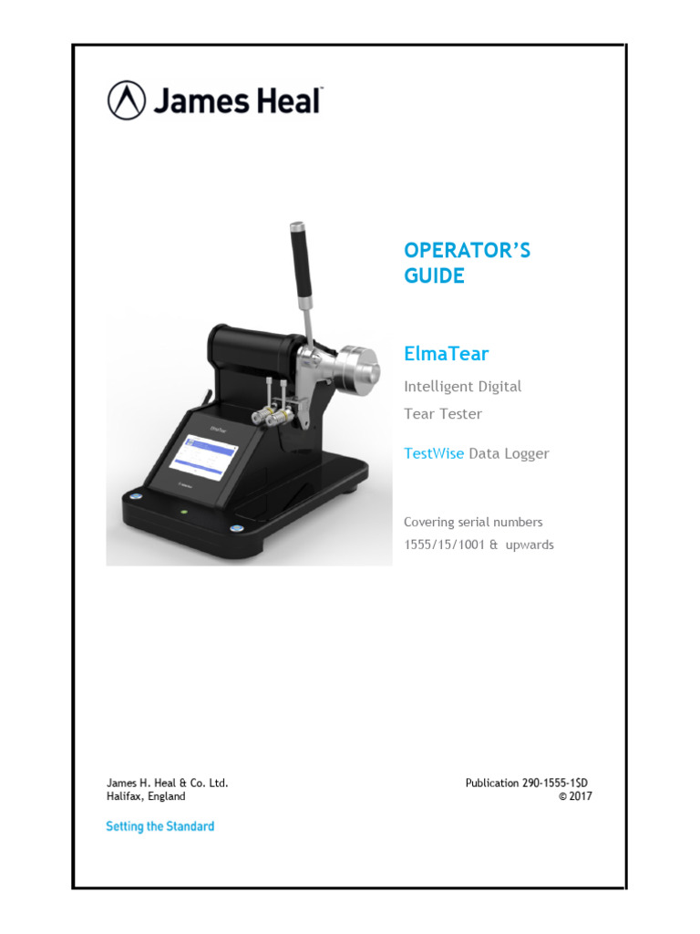 ElmaTear 1555 Operator's Guide | PDF | Pendulum | Textiles