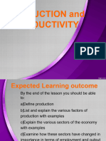 IGCSE Business Economics Sectors Productivity