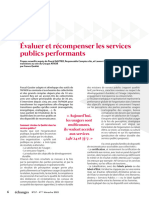 Evaluer Et Récompenser Les Services Publics Performants - Echanges-57