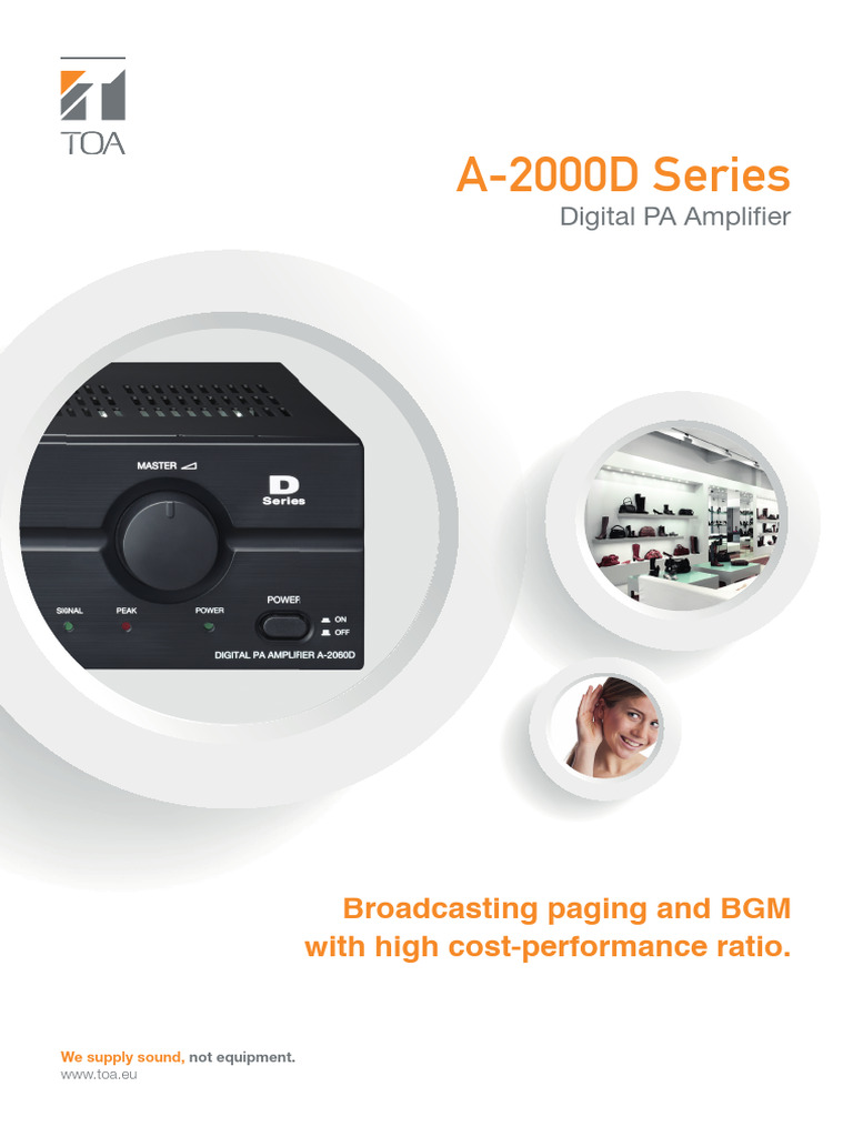 A-2000D Series Digital PA Amplifiers | PDF | Microphone | Amplifier