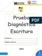 1 Grado. Evaluacion Diagnostica. Escritura