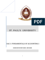 DAC 100 - Fundamental of Accounting Notes