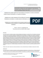 Traducción - Validación de La Versión Española Del Test de Ejercicio Compulsivo en Varones Universitarios