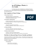Research Paper Process Checklist and Rubric