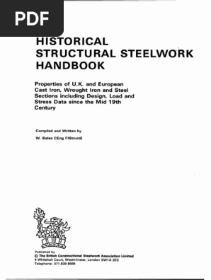 Historical Steelwork Handbook | PDF | Steel | Iron