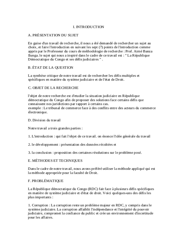Défis judiciaires en RDC | PDF | Justice | Crime et violence