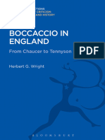 (Bloomsbury Academic Collections - English Literary Criticism) Herbert G. Wright - Boccaccio in England - From Chaucer To Tennyson-Bloomsbury Academic (2013)