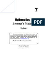 Math Vii Learners Material Module 4 - Algebra Quarter 4