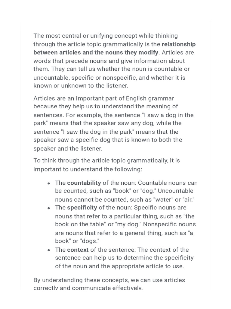 Article Pdf Noun Grammatical Number