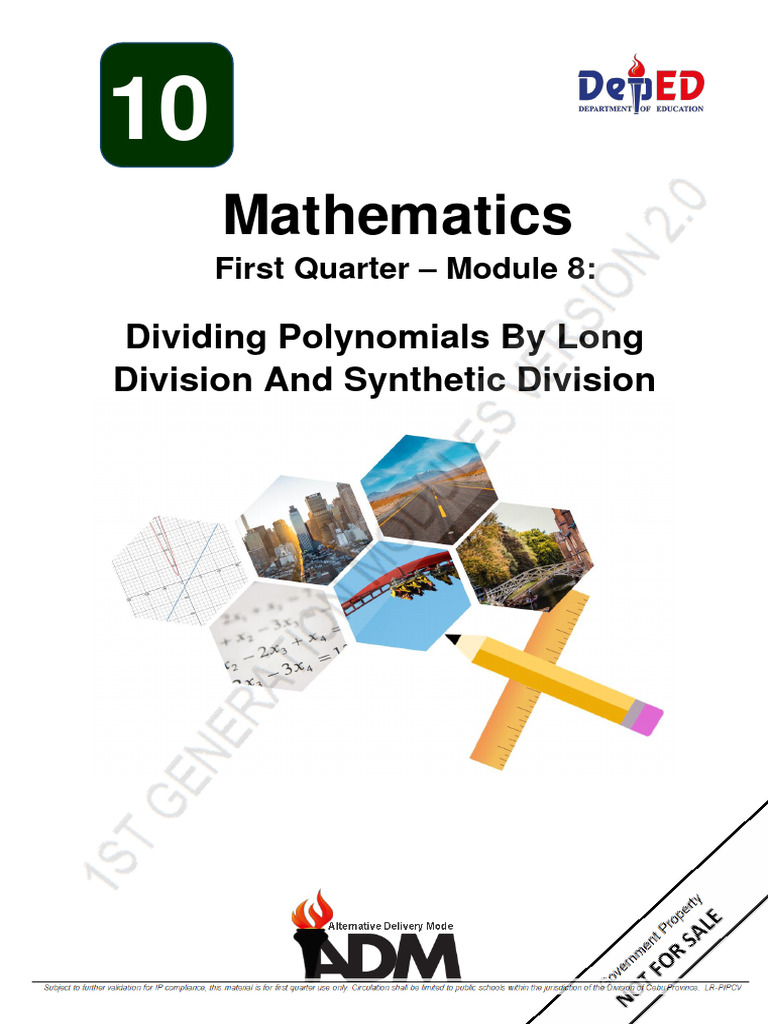 Long Division and Synthetic Division PDF Division (Mathematics