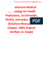 Solutions Manual For Comprehensive Medical Terminology For Health Professions, 1e Schroeder, Ehrlich, Schroeder