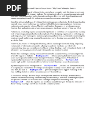 Research Paper on Image Sensor
