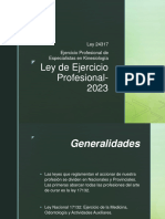 Ley de Ejercicio Profesional 2023