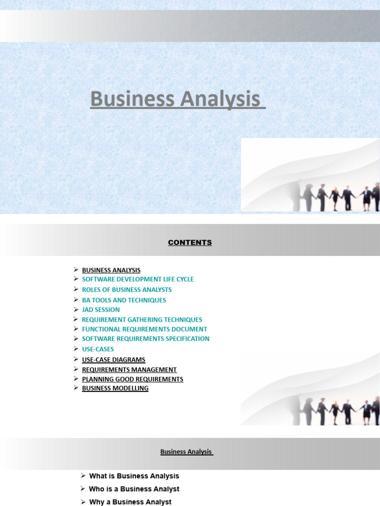 Business Analysis PPT 1 | PDF | Use Case | Business Analysis