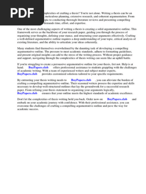 Research Paper Argumentative Outline