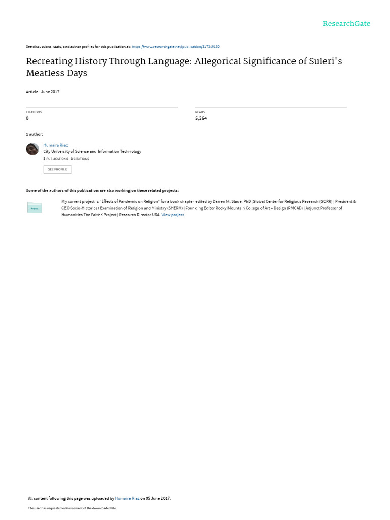 Meatless Days PDF Constructivism (Philosophy Of Education) Experience
