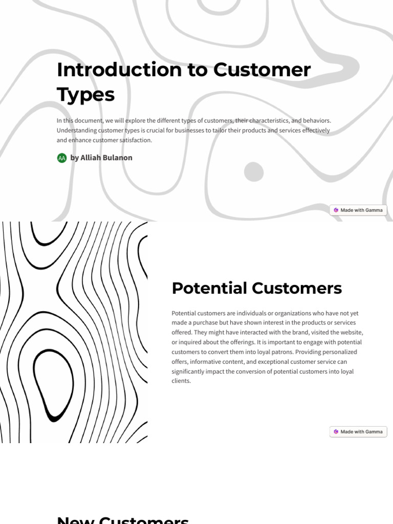 Introduction To Customer Types | PDF | Career & Growth | Business