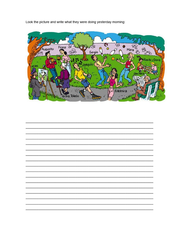 Describe Yesterday Morning's Activities | PDF | Games & Activities