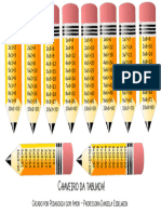 Chaveiro Da Tabuada - Lápis