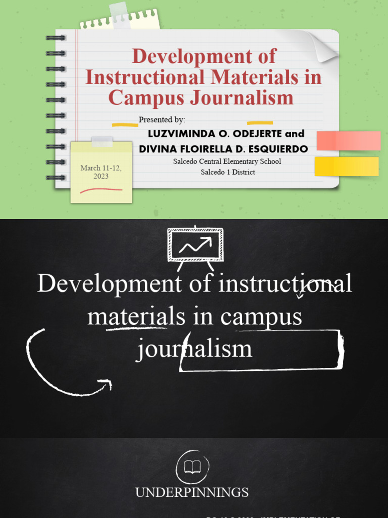 Developing Campus Journalism Materials | PDF | Learning | Information
