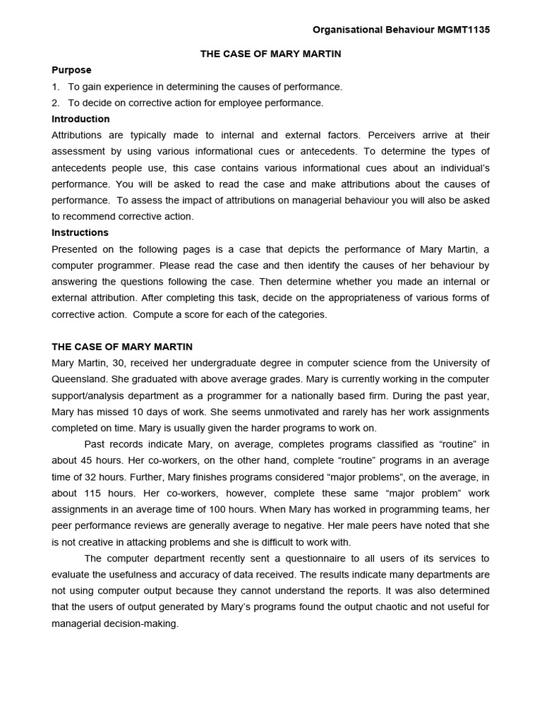 Tutorial Activity Attribution Theory Short Case PDF Behavior