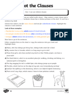 Spot The Clauses Differentiated Activity Sheets - Ver - 4