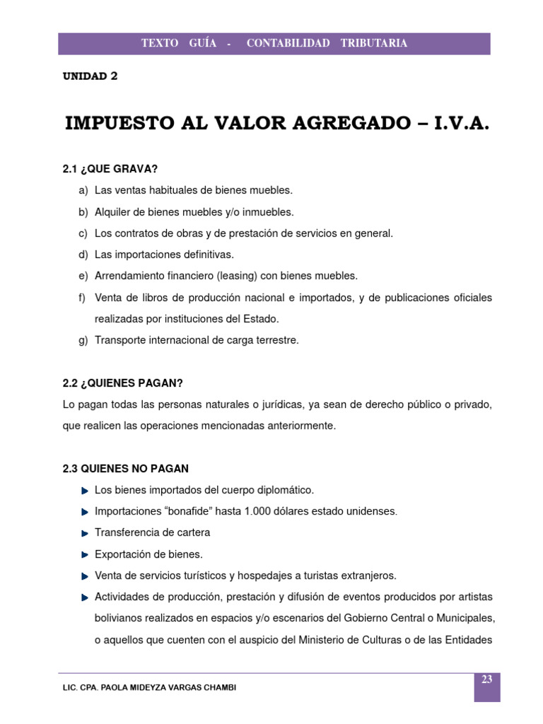 Tema 2 Impuesto Al Valor Agregado | PDF | Impuestos | aduana