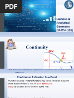 Lecture # 11 (Continuous Functions and Introduction To Derivatives)