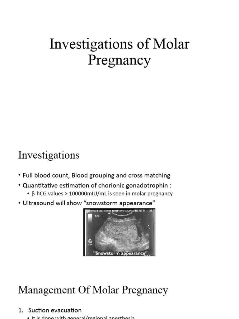 Investigations of Molar Pregnancy | PDF
