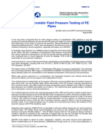 TN005 Notes On Hydrostatic Field Pressure Testing of PE Pipes