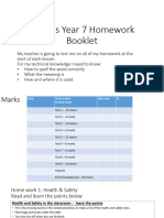 Textiles Year 7 Homework Booklet Homework and End of Module Test With Answers
