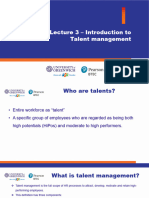 Lecture 3 - Talent Management