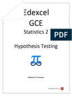 Hypotheses Testing 2018