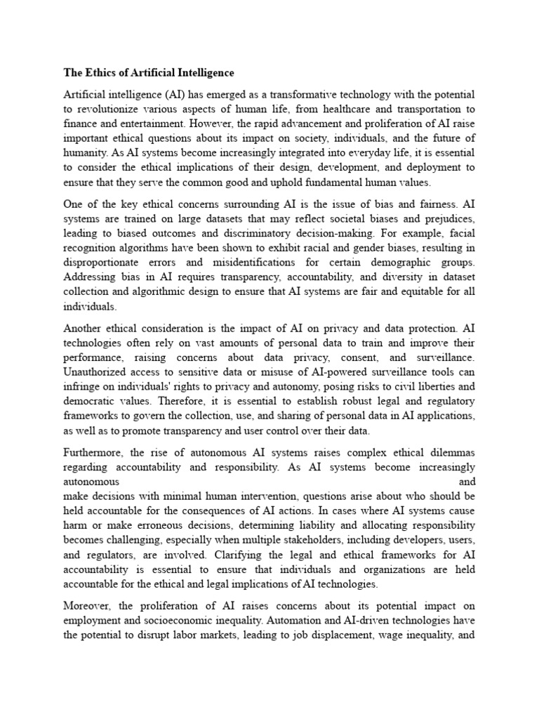 Ethical Challenges in AI Development | PDF | Artificial Intelligence ...