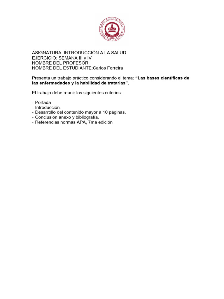 Semana III y Iv - Ficha - Introducción A La Salud 3 | PDF