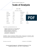 Certificate of Analysis: Brammer Standard Company, Inc